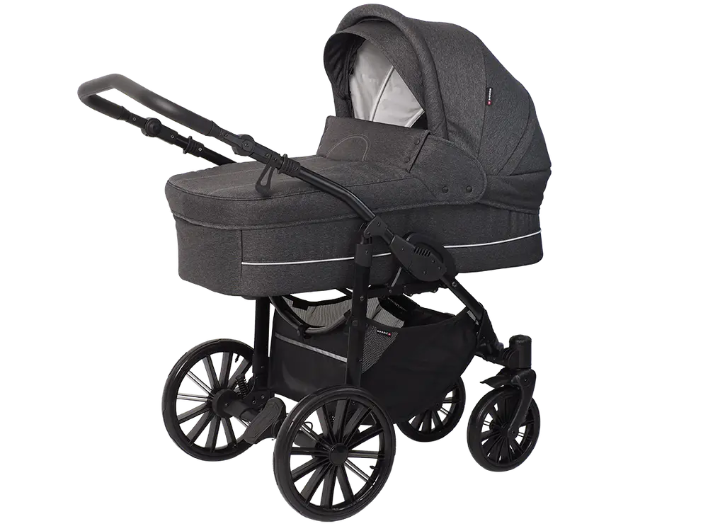 Nordic Lux Dark Grey Melange - Basson Barnevogne  - 5904906060524